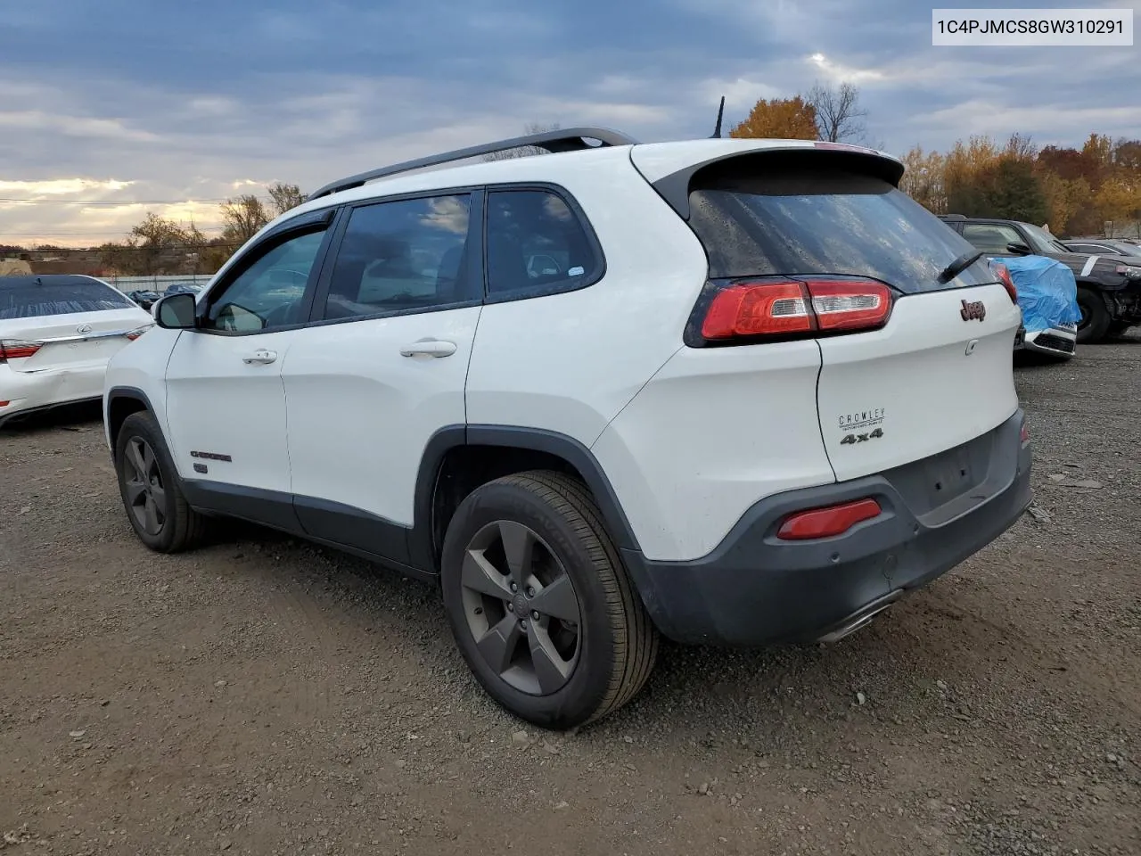 2016 Jeep Cherokee Latitude VIN: 1C4PJMCS8GW310291 Lot: 77550694