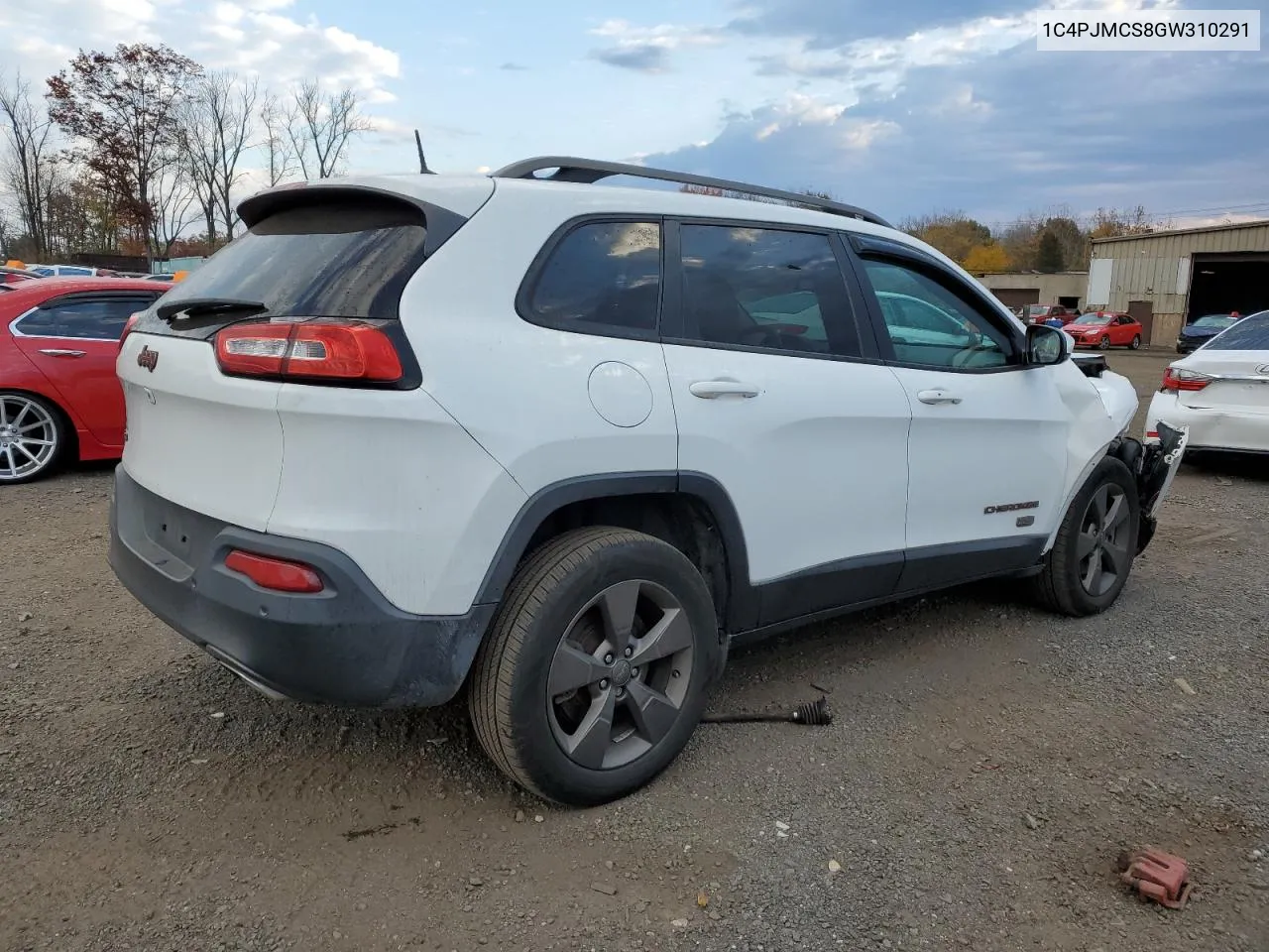 2016 Jeep Cherokee Latitude VIN: 1C4PJMCS8GW310291 Lot: 77550694