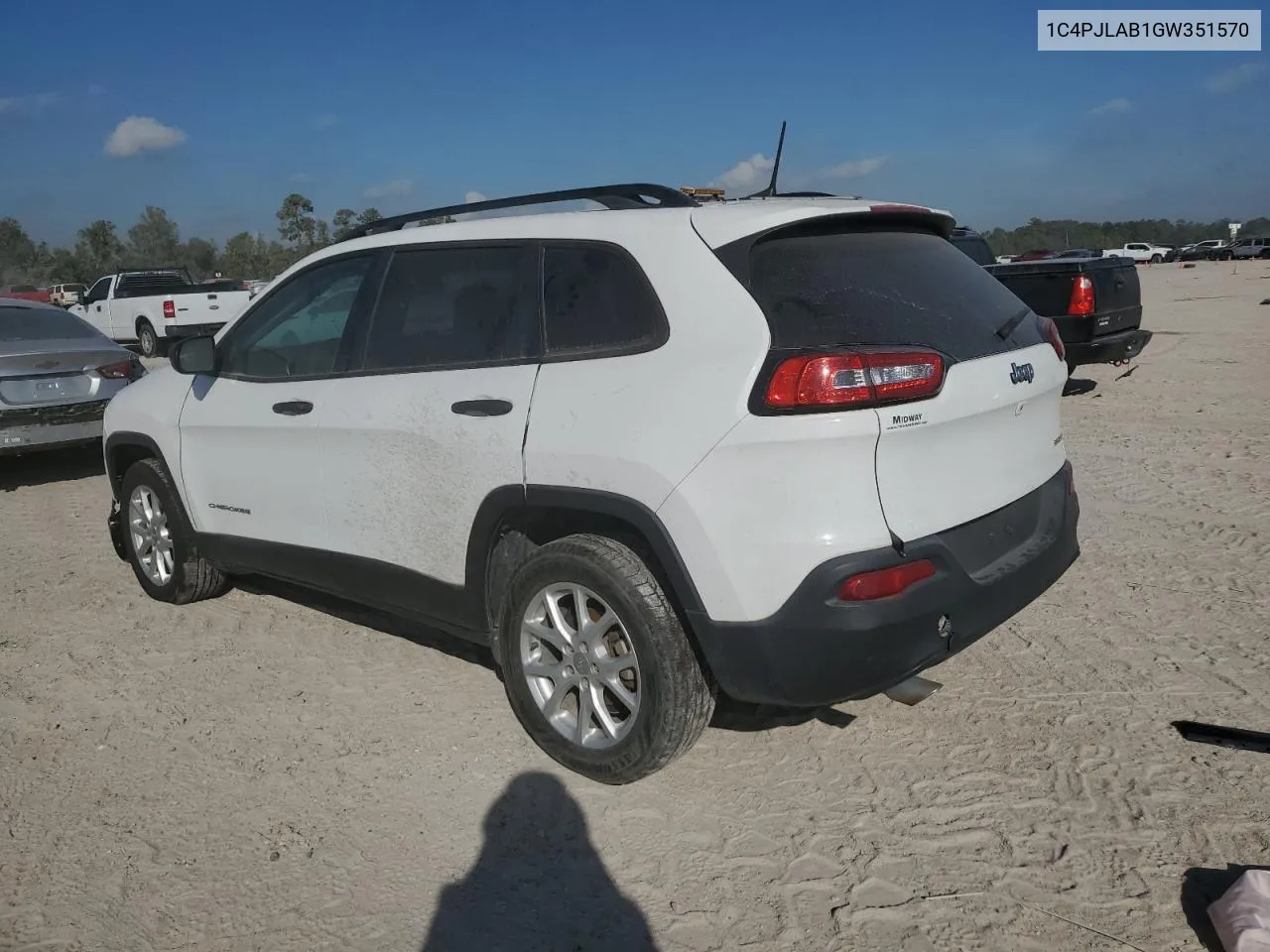 2016 Jeep Cherokee Sport VIN: 1C4PJLAB1GW351570 Lot: 77676754