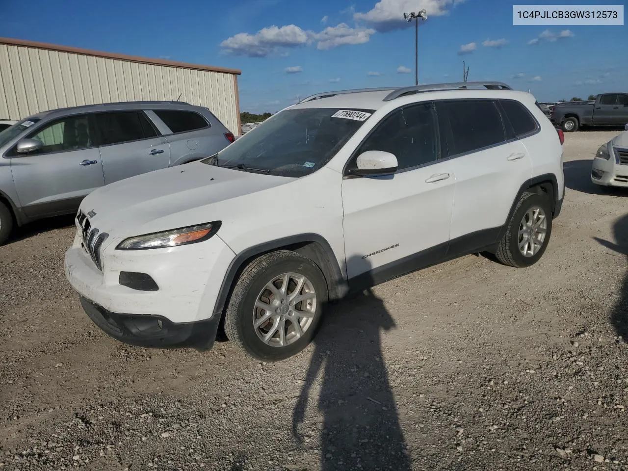 2016 Jeep Cherokee Latitude VIN: 1C4PJLCB3GW312573 Lot: 77690244