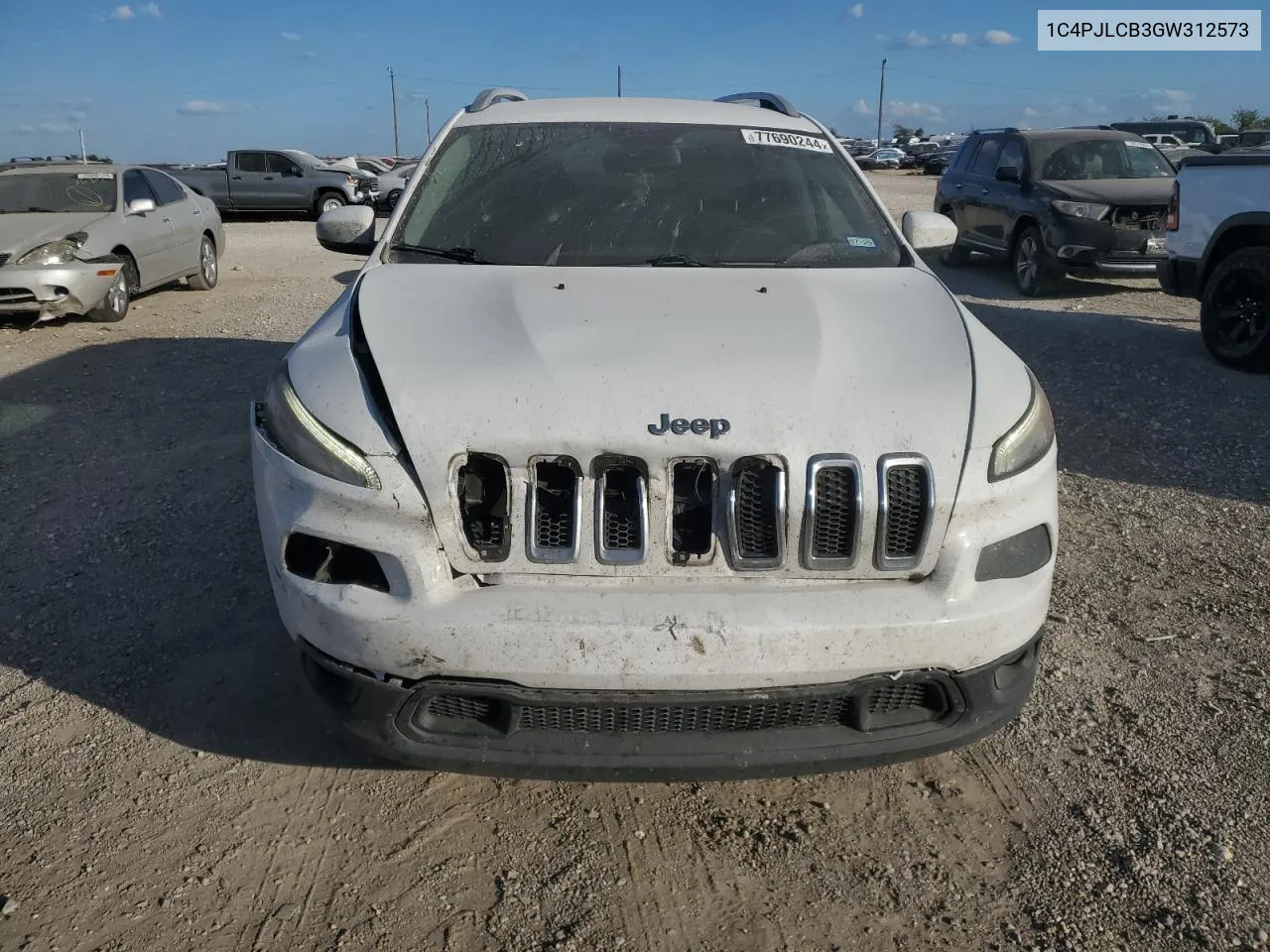 2016 Jeep Cherokee Latitude VIN: 1C4PJLCB3GW312573 Lot: 77690244