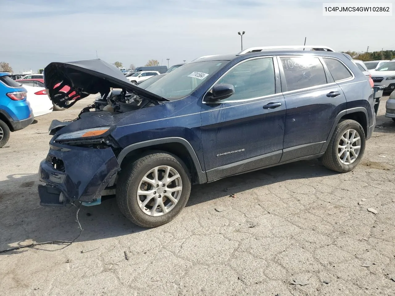 2016 Jeep Cherokee Latitude VIN: 1C4PJMCS4GW102862 Lot: 77741564