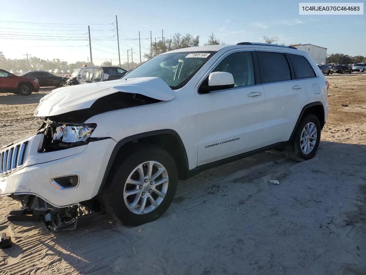 2016 Jeep Grand Cherokee Laredo VIN: 1C4RJEAG7GC464683 Lot: 77805104