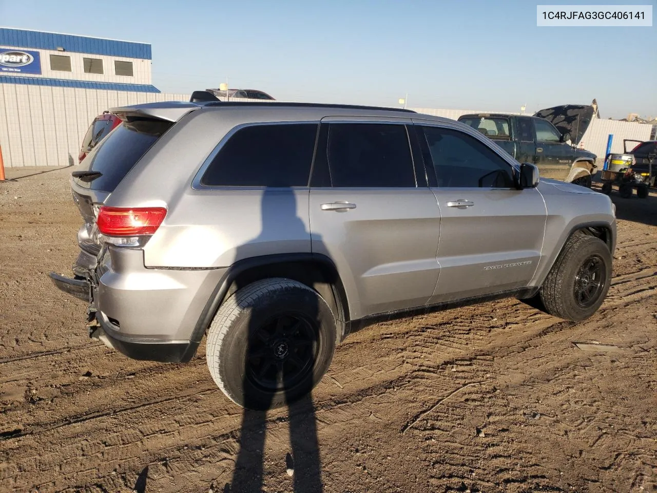 2016 Jeep Grand Cherokee Laredo VIN: 1C4RJFAG3GC406141 Lot: 77836204