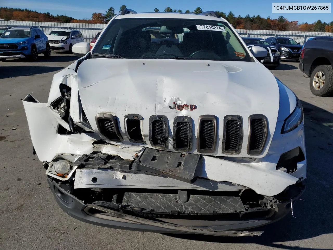 2016 Jeep Cherokee Latitude VIN: 1C4PJMCB1GW267865 Lot: 77840374