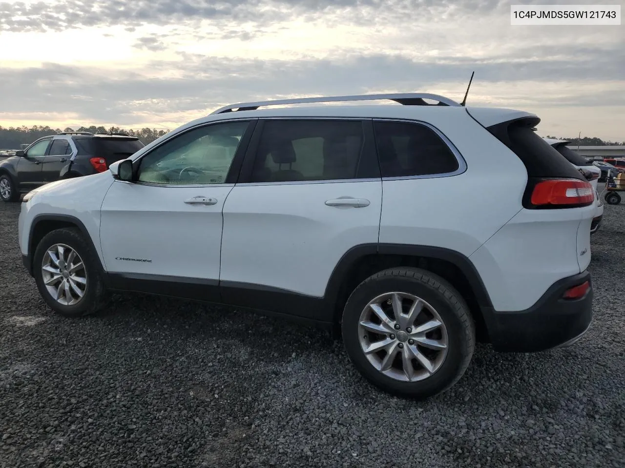 2016 Jeep Cherokee Limited VIN: 1C4PJMDS5GW121743 Lot: 77842074