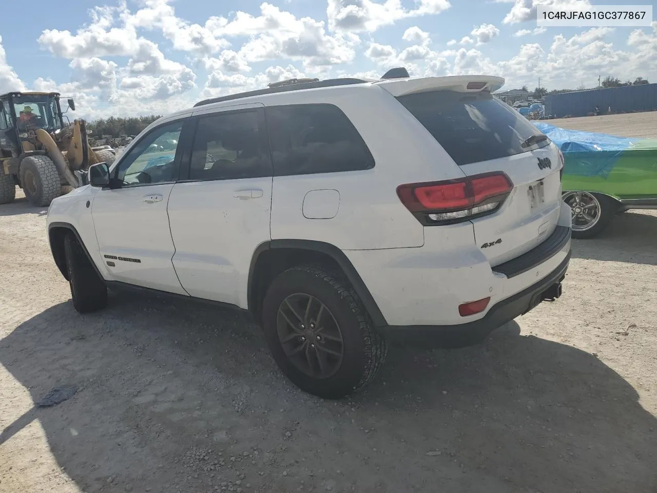 2016 Jeep Grand Cherokee Laredo VIN: 1C4RJFAG1GC377867 Lot: 78023924