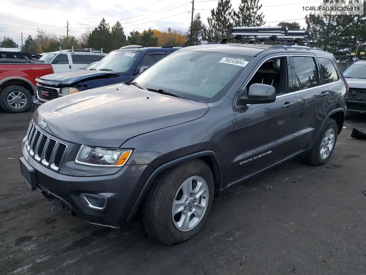 2016 Jeep Grand Cherokee Laredo VIN: 1C4RJFAG3GC326919 Lot: 78033804