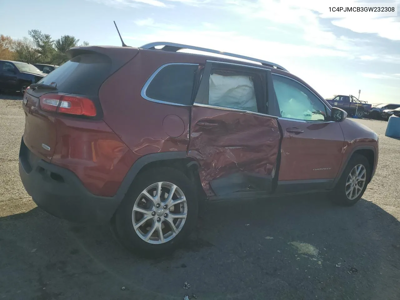 2016 Jeep Cherokee Latitude VIN: 1C4PJMCB3GW232308 Lot: 78059504