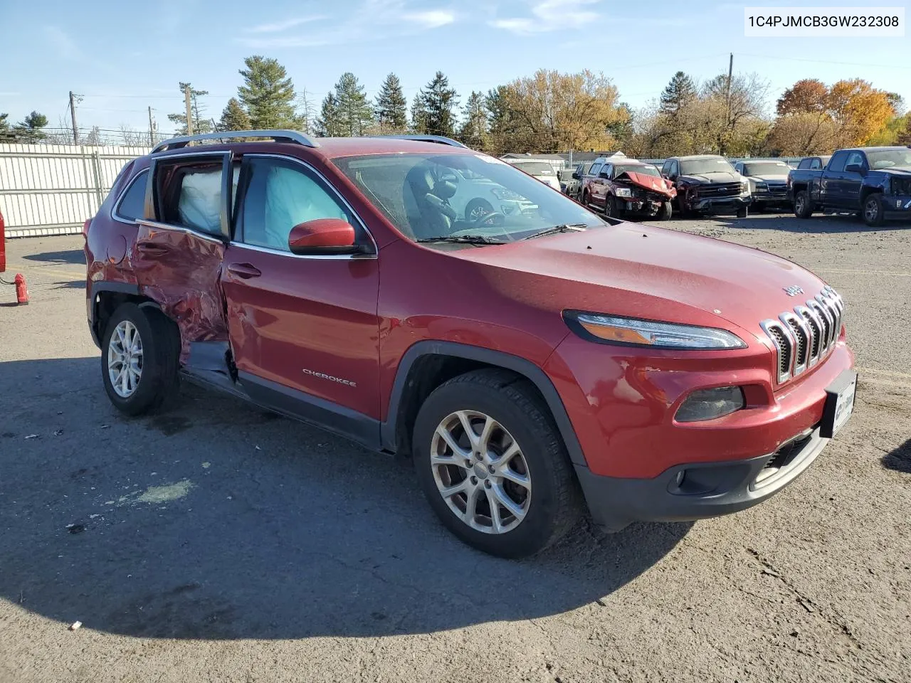 2016 Jeep Cherokee Latitude VIN: 1C4PJMCB3GW232308 Lot: 78059504