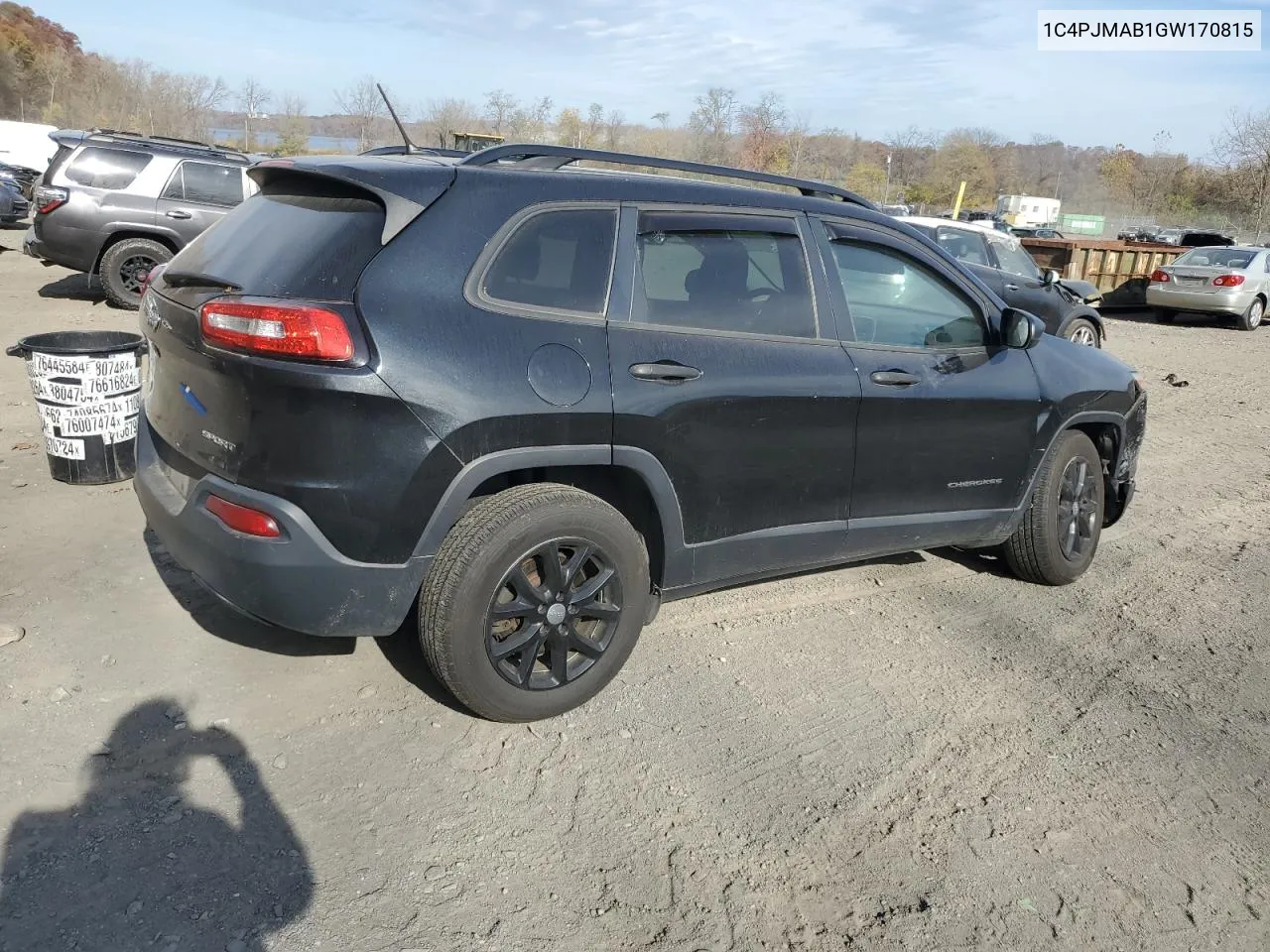 2016 Jeep Cherokee Sport VIN: 1C4PJMAB1GW170815 Lot: 78148474