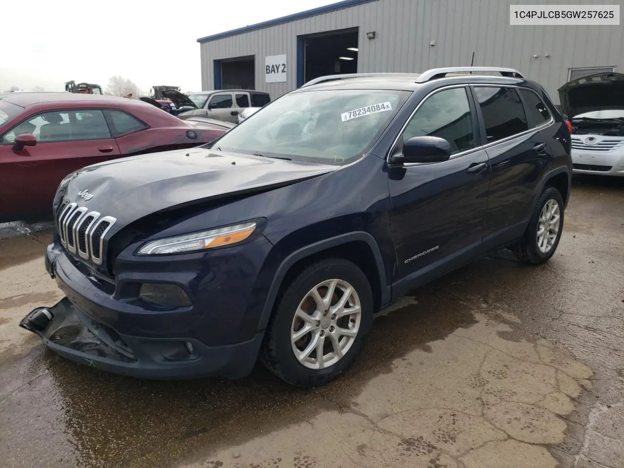 2016 Jeep Cherokee Latitude VIN: 1C4PJLCB5GW257625 Lot: 78234084