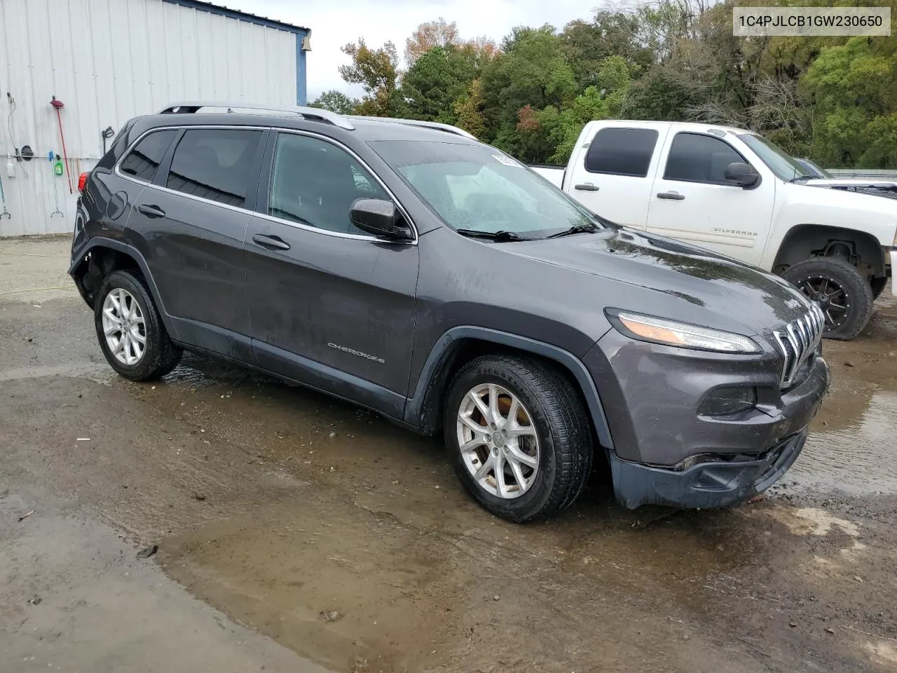 2016 Jeep Cherokee Latitude VIN: 1C4PJLCB1GW230650 Lot: 78261504