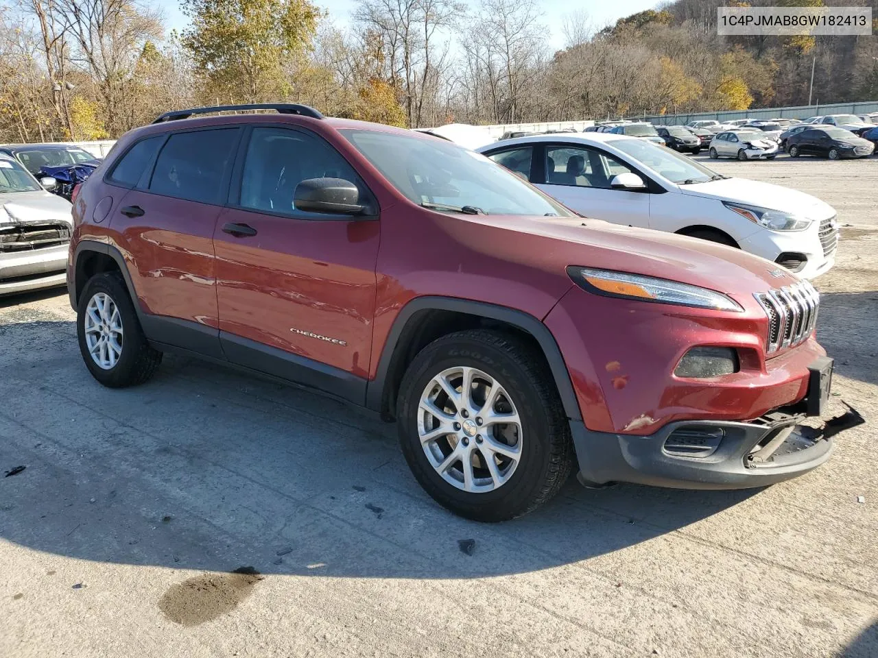 2016 Jeep Cherokee Sport VIN: 1C4PJMAB8GW182413 Lot: 78406064