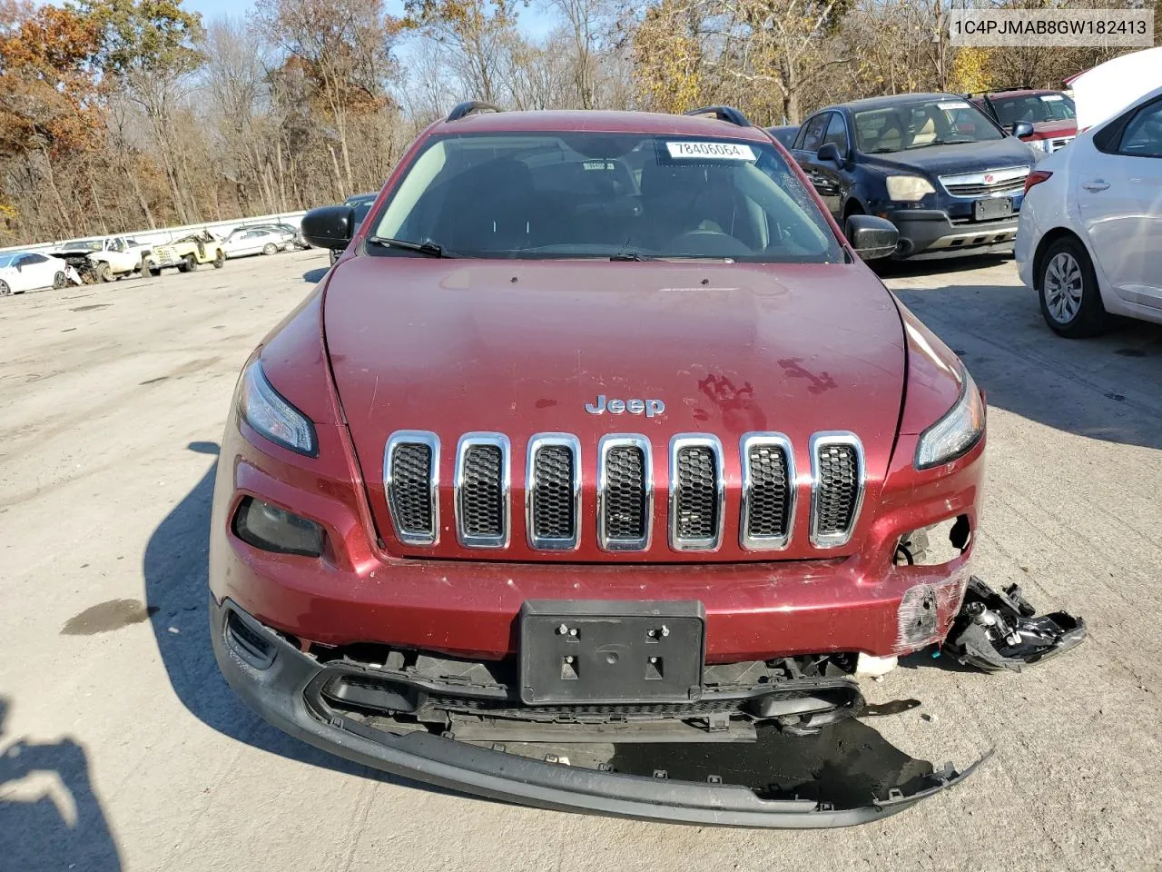 2016 Jeep Cherokee Sport VIN: 1C4PJMAB8GW182413 Lot: 78406064