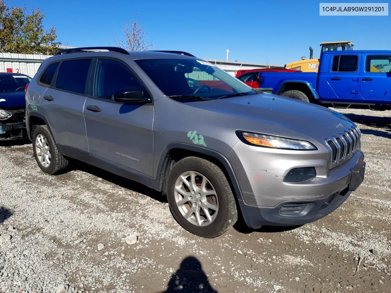 2016 Jeep Cherokee Sport VIN: 1C4PJLAB9GW291201 Lot: 78657024