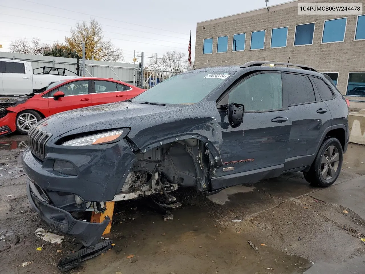 2016 Jeep Cherokee Latitude VIN: 1C4PJMCB0GW244478 Lot: 78876174