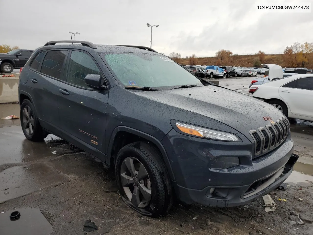 2016 Jeep Cherokee Latitude VIN: 1C4PJMCB0GW244478 Lot: 78876174