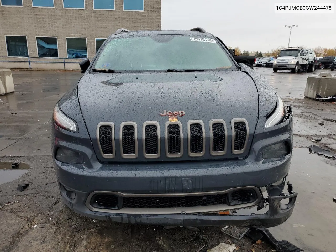 2016 Jeep Cherokee Latitude VIN: 1C4PJMCB0GW244478 Lot: 78876174