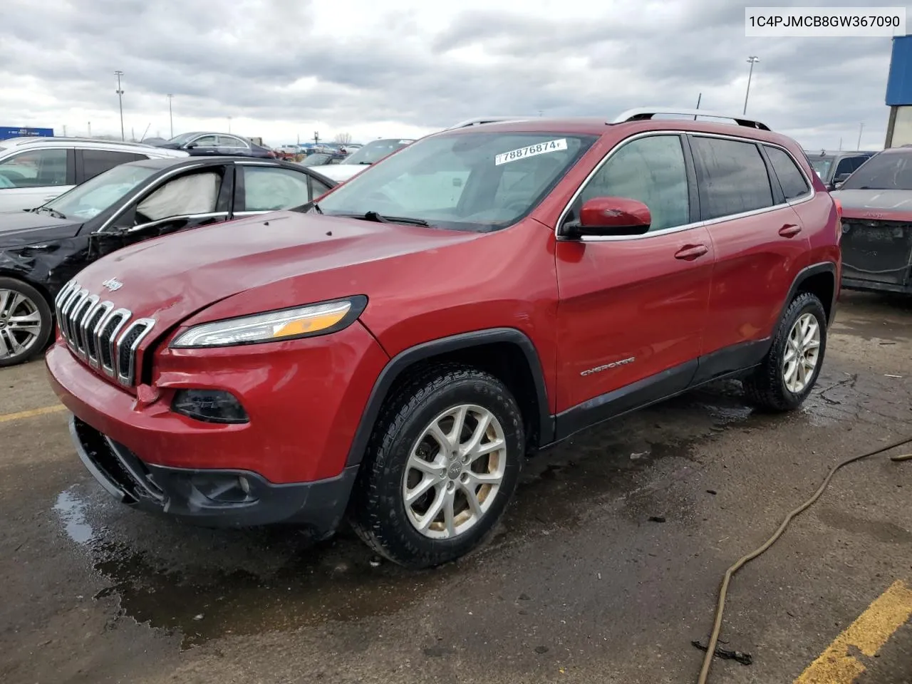 2016 Jeep Cherokee Latitude VIN: 1C4PJMCB8GW367090 Lot: 78876874