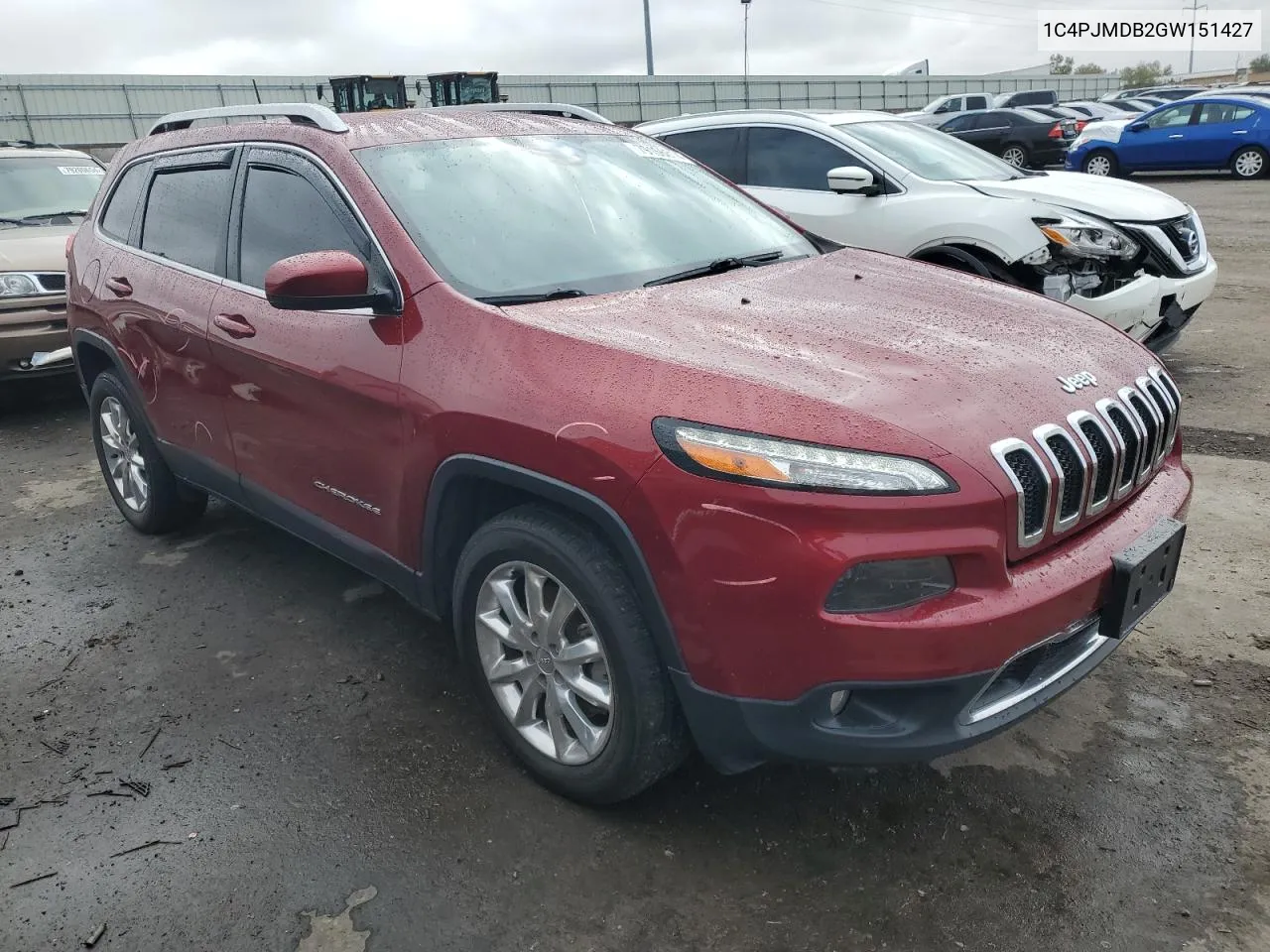 2016 Jeep Cherokee Limited VIN: 1C4PJMDB2GW151427 Lot: 79166014