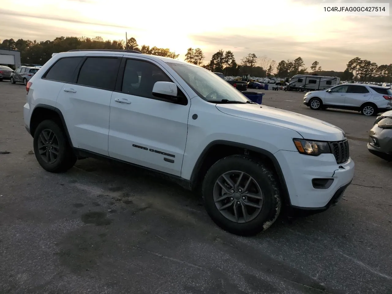 2016 Jeep Grand Cherokee Laredo VIN: 1C4RJFAG0GC427514 Lot: 79195834