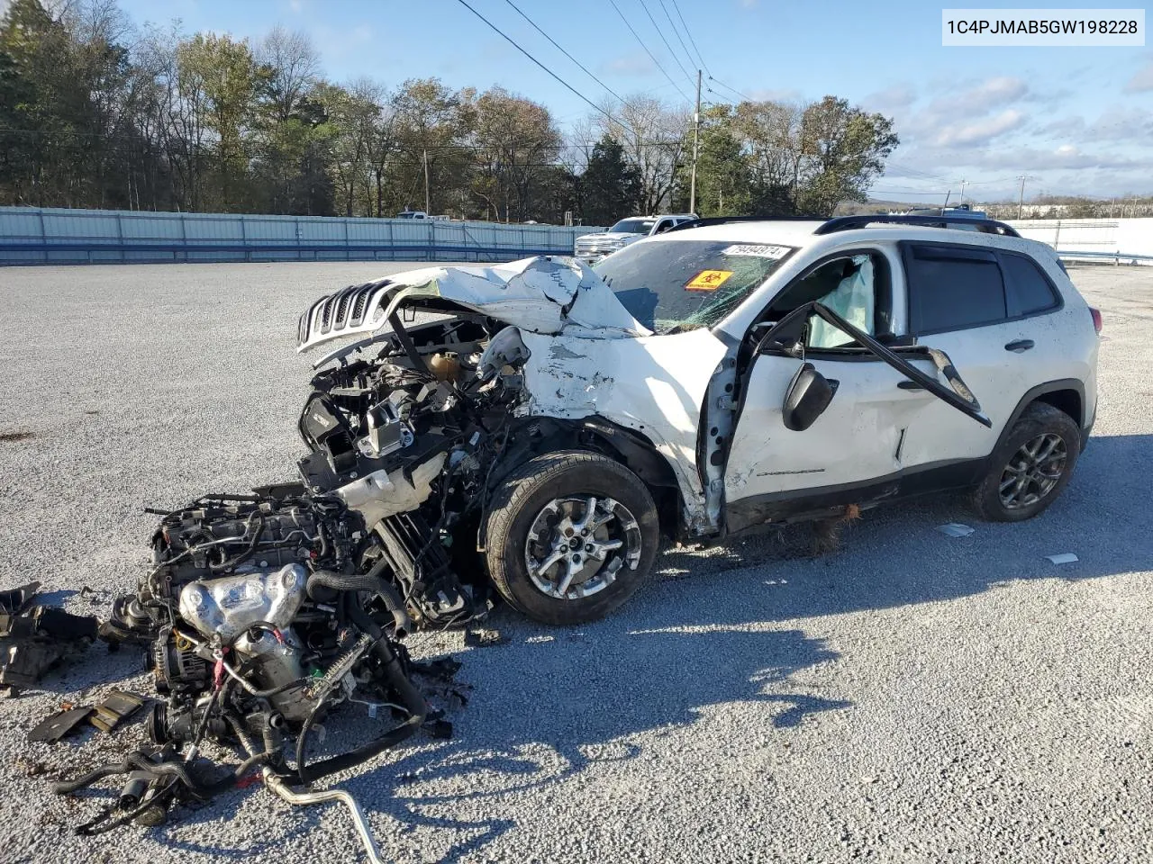 2016 Jeep Cherokee Sport VIN: 1C4PJMAB5GW198228 Lot: 79494974