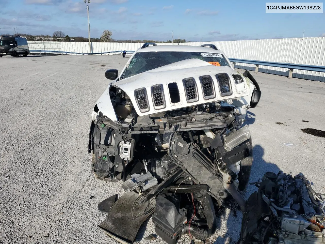 2016 Jeep Cherokee Sport VIN: 1C4PJMAB5GW198228 Lot: 79494974