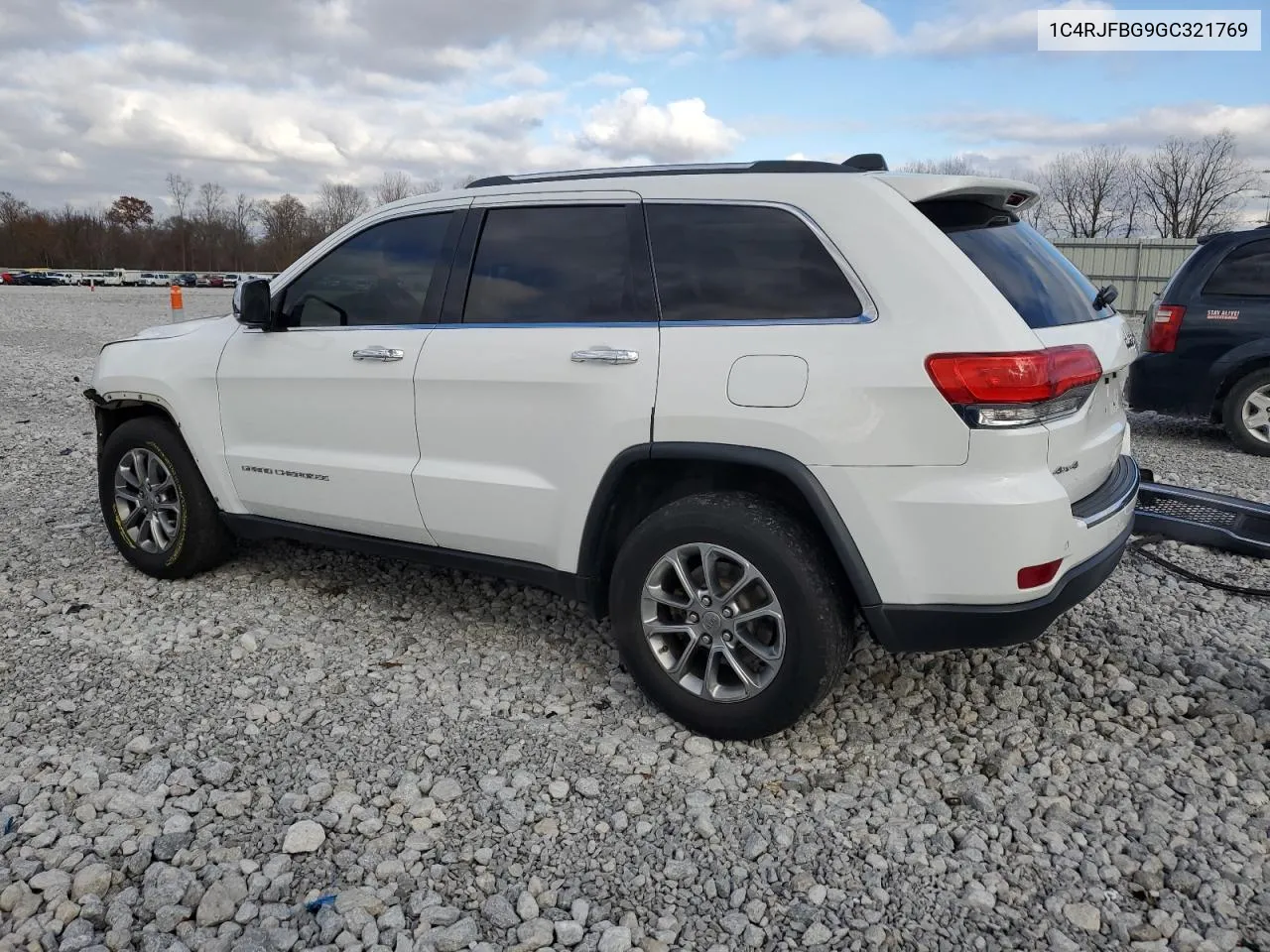 2016 Jeep Grand Cherokee Limited VIN: 1C4RJFBG9GC321769 Lot: 79616264