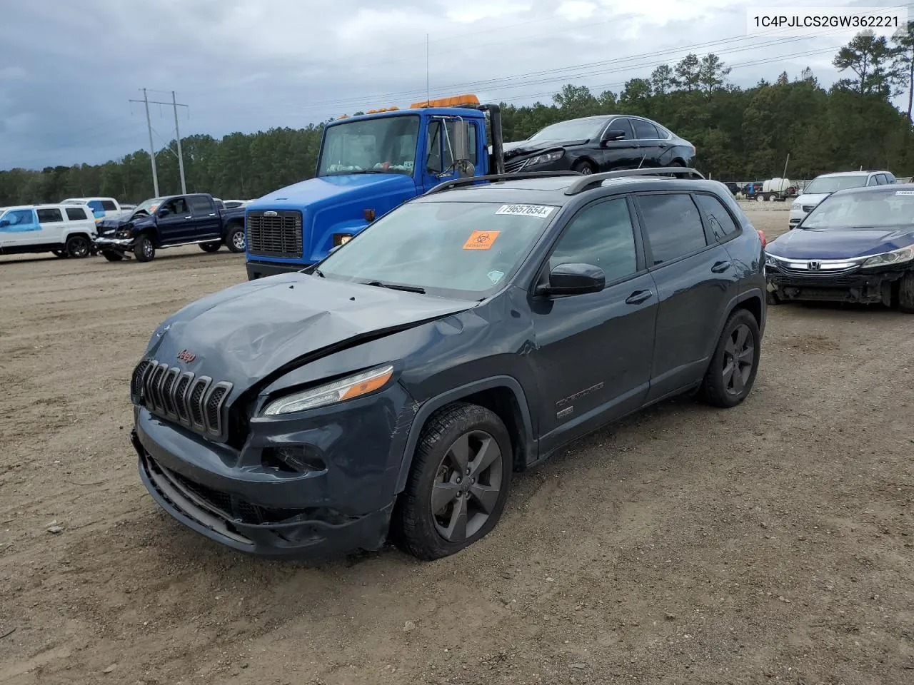 2016 Jeep Cherokee Latitude VIN: 1C4PJLCS2GW362221 Lot: 79657654