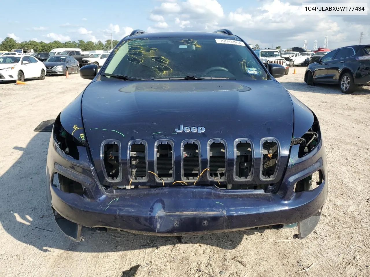 2016 Jeep Cherokee Sport VIN: 1C4PJLABXGW177434 Lot: 79695864