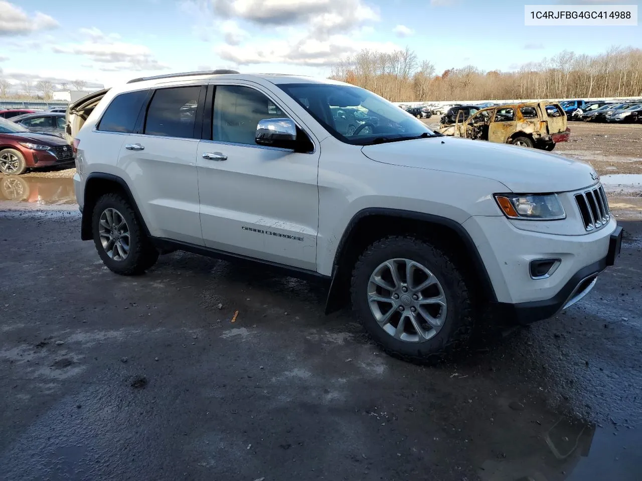 2016 Jeep Grand Cherokee Limited VIN: 1C4RJFBG4GC414988 Lot: 80157444