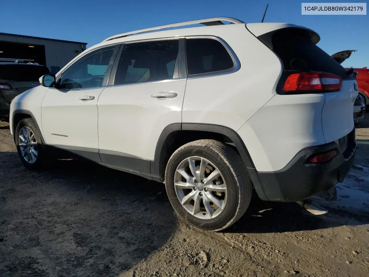 2016 Jeep Cherokee Limited VIN: 1C4PJLDB8GW342179 Lot: 80167334