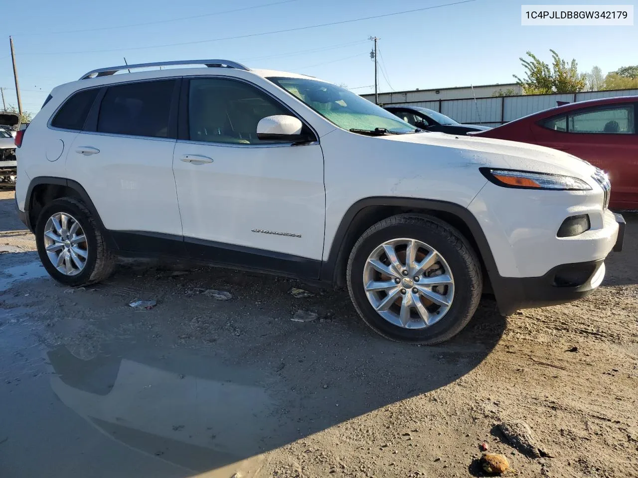 2016 Jeep Cherokee Limited VIN: 1C4PJLDB8GW342179 Lot: 80167334