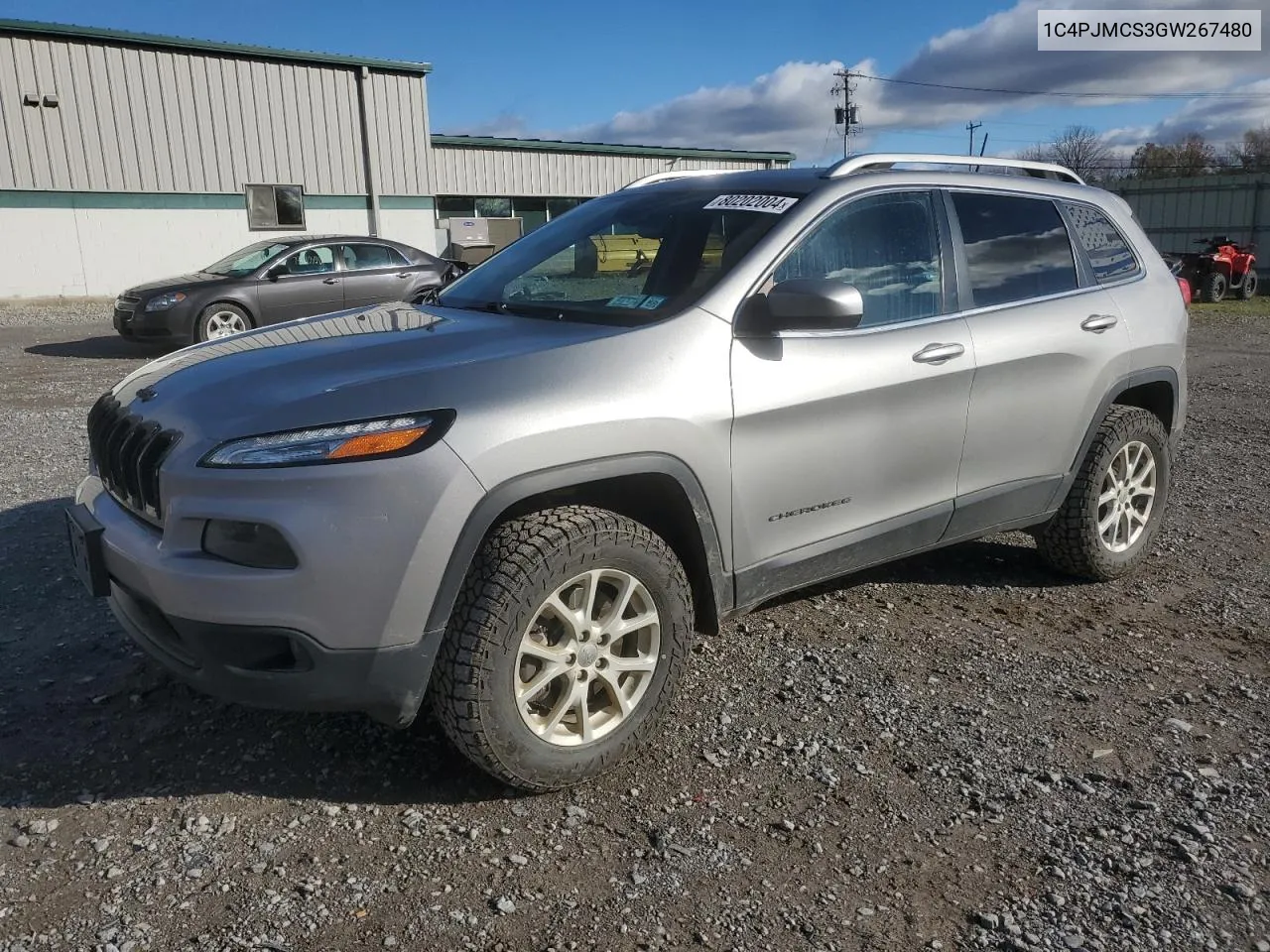 2016 Jeep Cherokee Latitude VIN: 1C4PJMCS3GW267480 Lot: 80202004