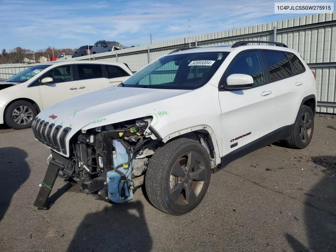 2016 Jeep Cherokee Latitude VIN: 1C4PJLCS5GW275915 Lot: 80885004