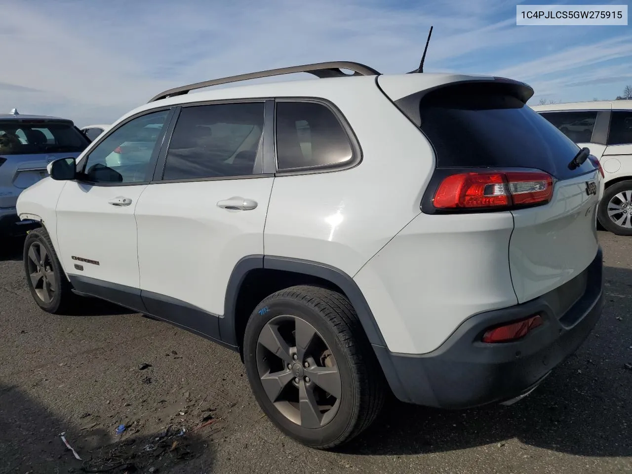 2016 Jeep Cherokee Latitude VIN: 1C4PJLCS5GW275915 Lot: 80885004