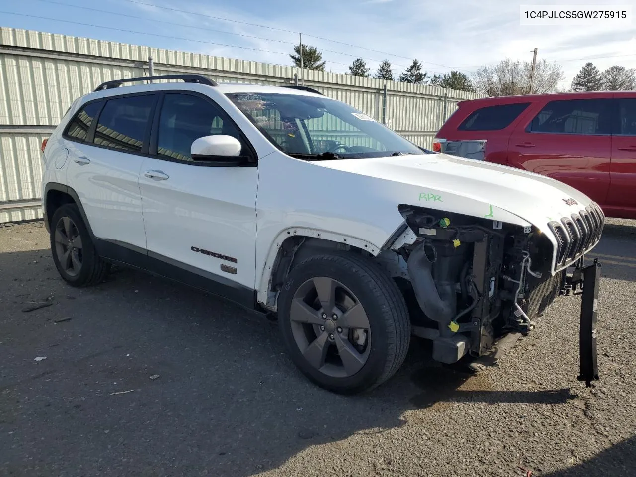 2016 Jeep Cherokee Latitude VIN: 1C4PJLCS5GW275915 Lot: 80885004