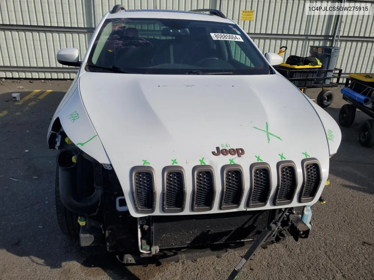 2016 Jeep Cherokee Latitude VIN: 1C4PJLCS5GW275915 Lot: 80885004