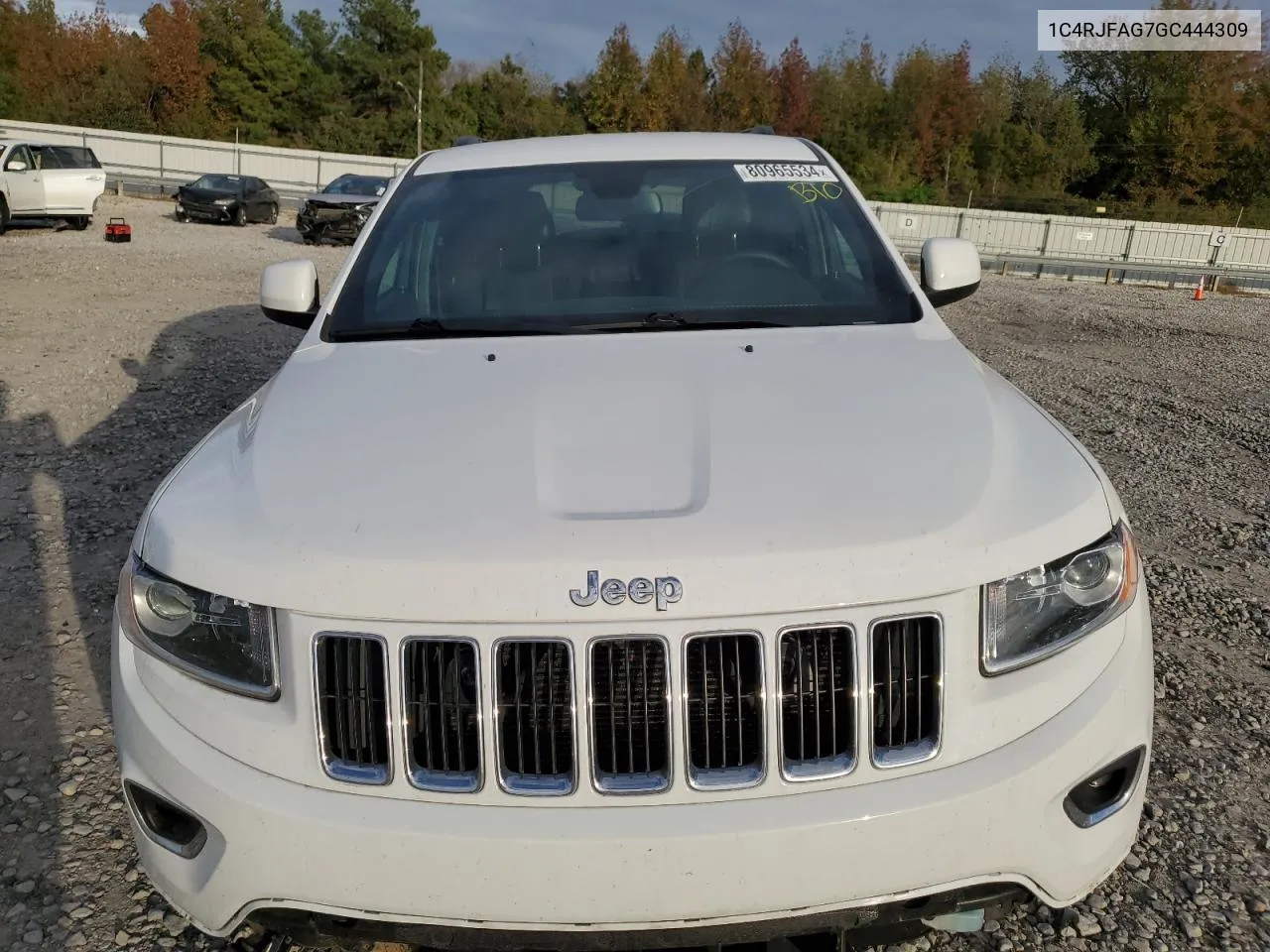 2016 Jeep Grand Cherokee Laredo VIN: 1C4RJFAG7GC444309 Lot: 80965534