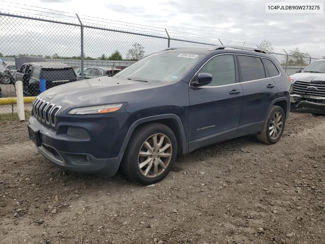 2016 Jeep Cherokee Limited VIN: 1C4PJLDB9GW273275 Lot: 80987634