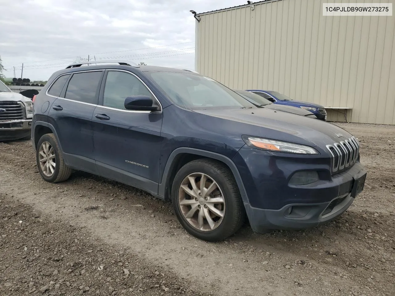 2016 Jeep Cherokee Limited VIN: 1C4PJLDB9GW273275 Lot: 80987634