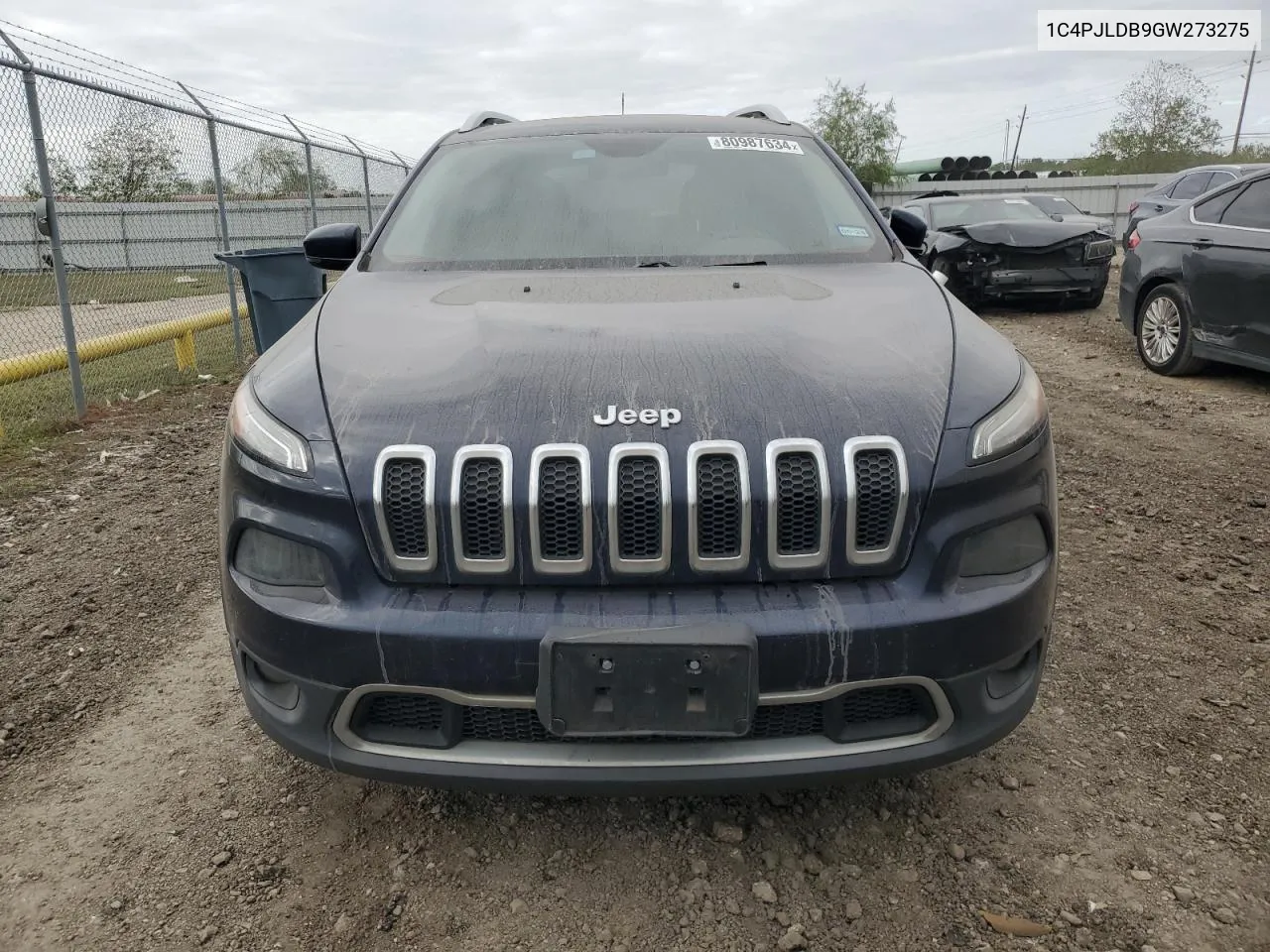 2016 Jeep Cherokee Limited VIN: 1C4PJLDB9GW273275 Lot: 80987634