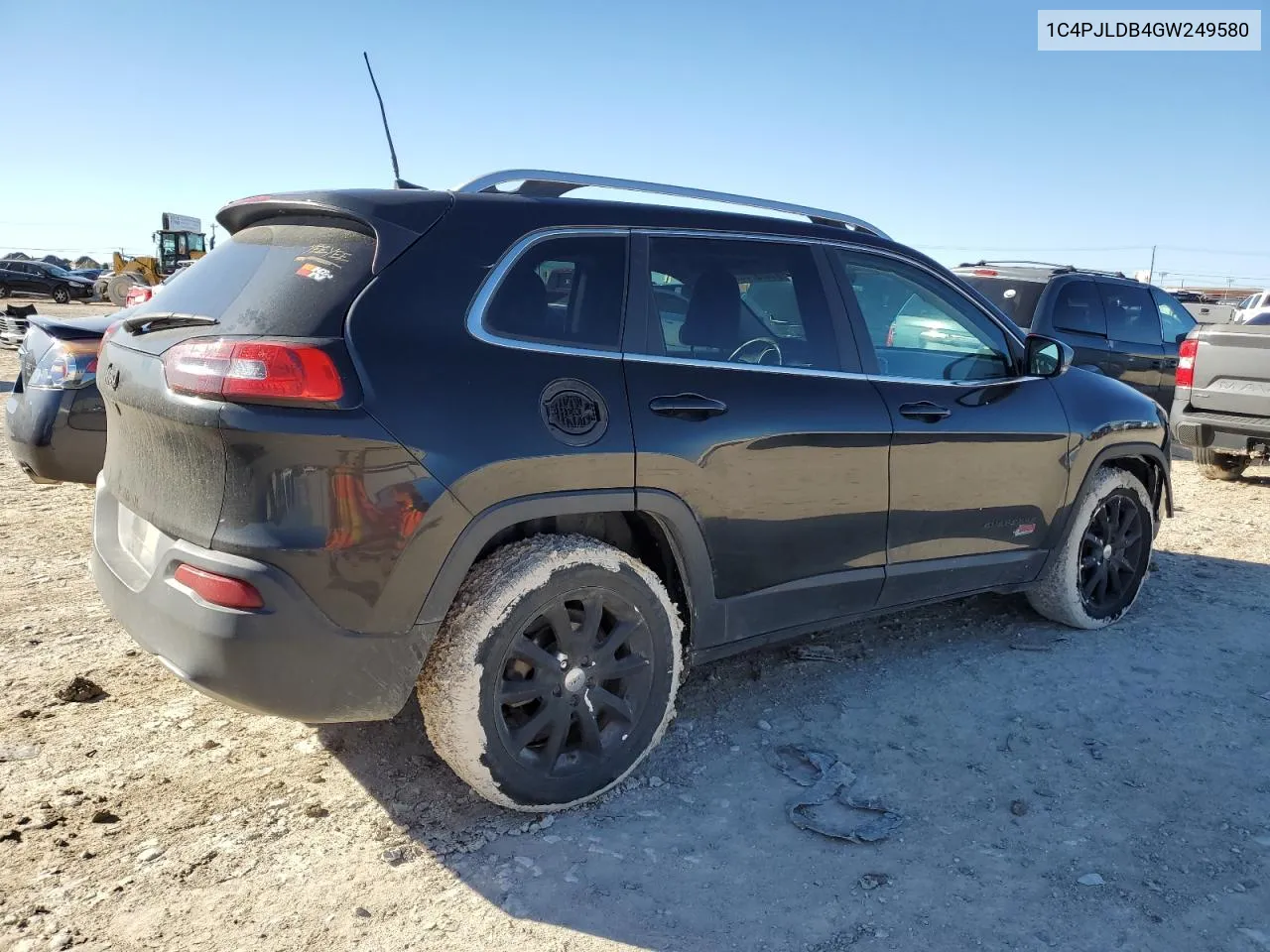 2016 Jeep Cherokee Limited VIN: 1C4PJLDB4GW249580 Lot: 81478744