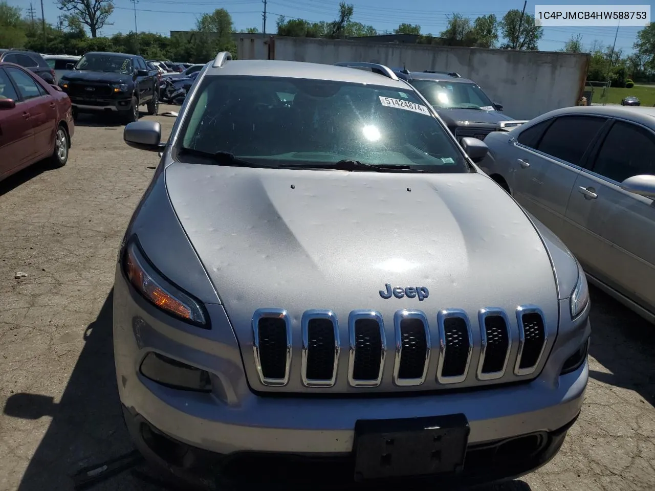 2017 Jeep Cherokee Latitude VIN: 1C4PJMCB4HW588753 Lot: 51424874