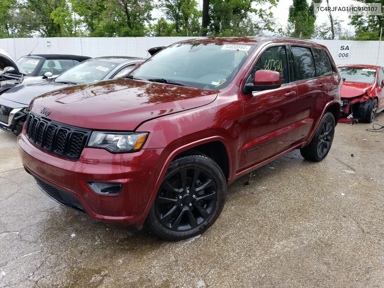 2017 Jeep Grand Cherokee Laredo VIN: 1C4RJFAG1HC910107 Lot: 54650894