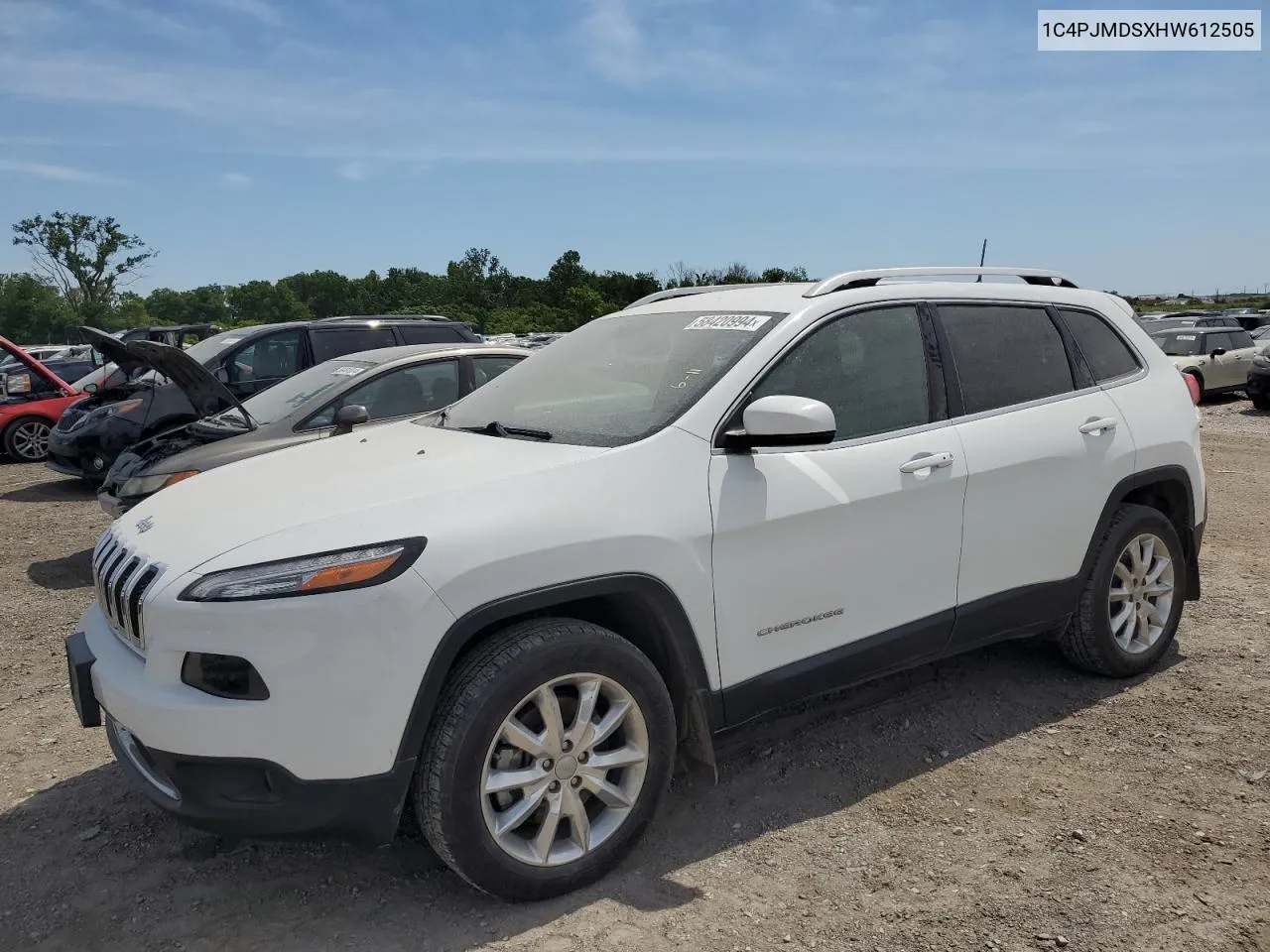 1C4PJMDSXHW612505 2017 Jeep Cherokee Limited