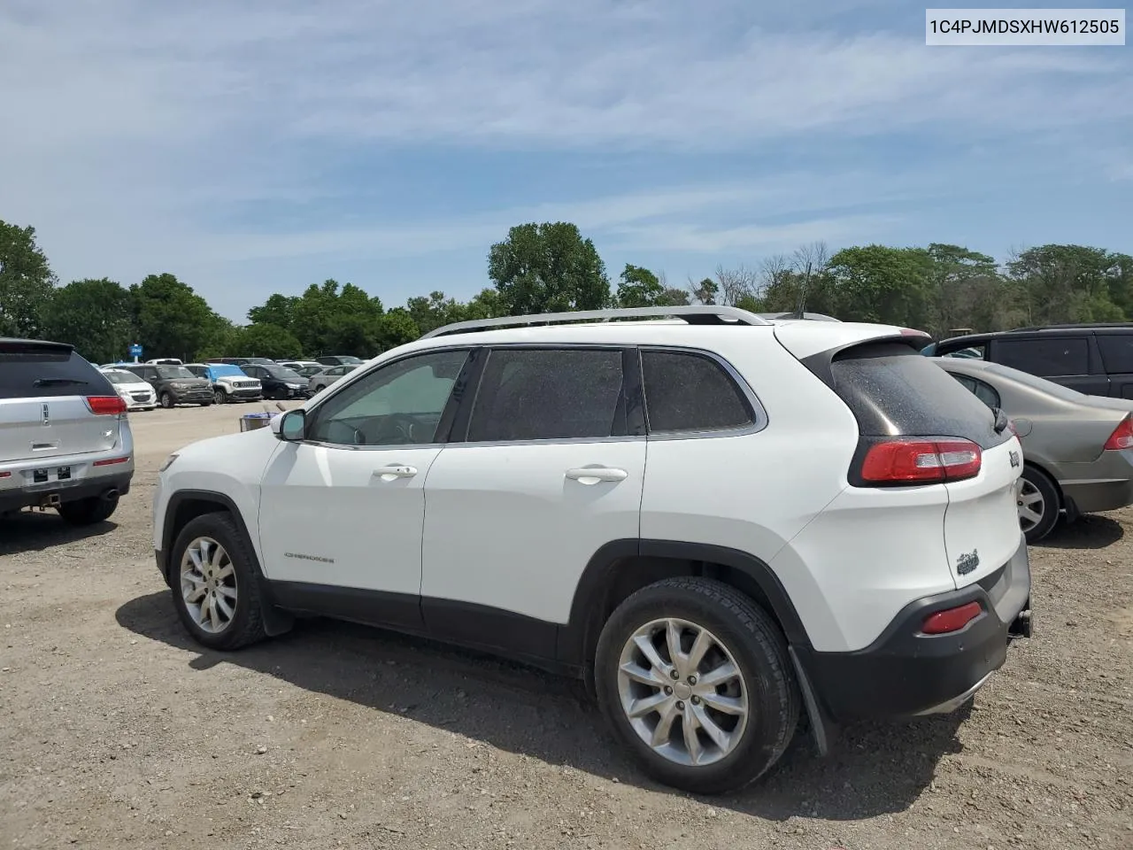 2017 Jeep Cherokee Limited VIN: 1C4PJMDSXHW612505 Lot: 58420994