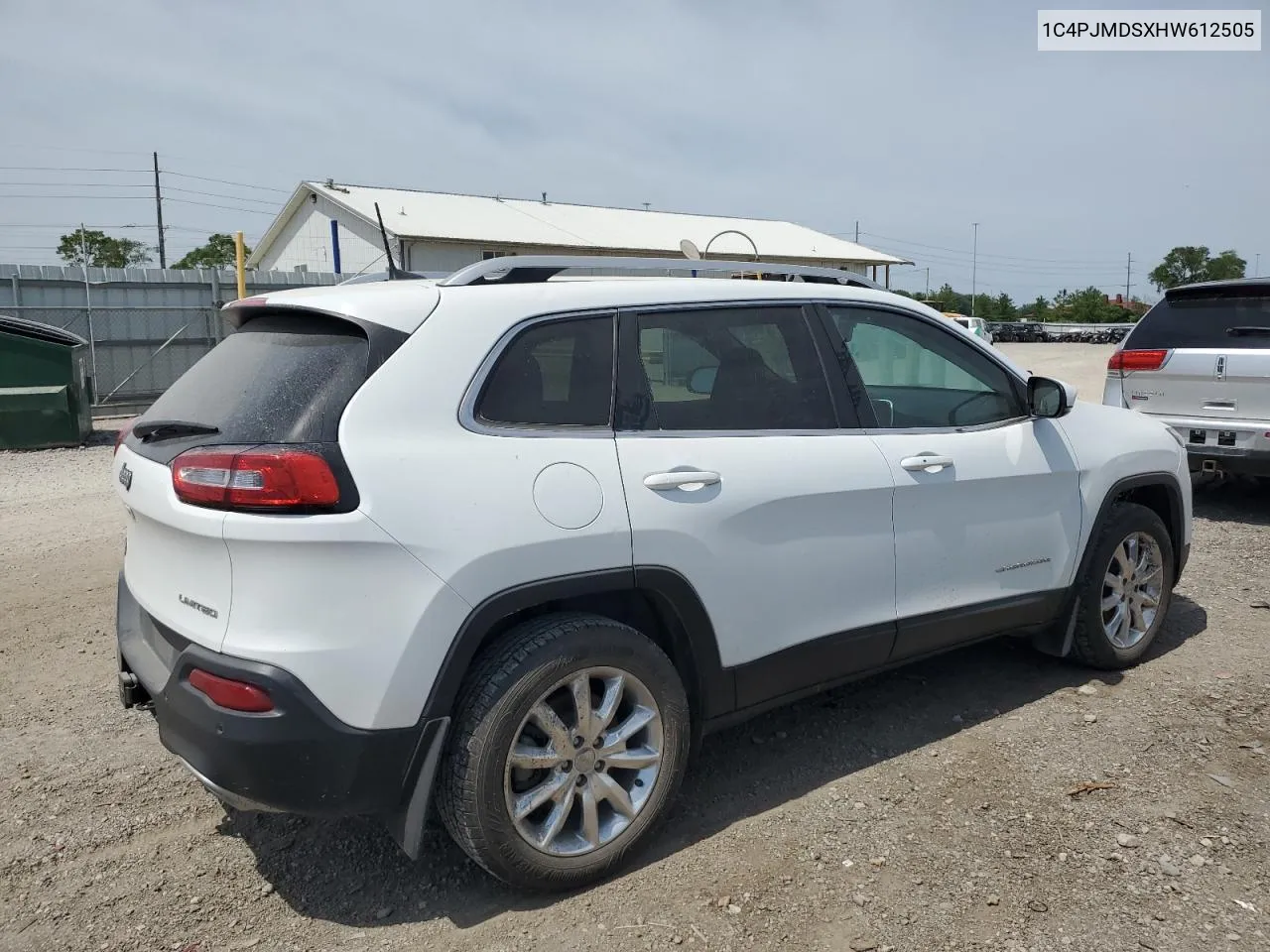 2017 Jeep Cherokee Limited VIN: 1C4PJMDSXHW612505 Lot: 58420994