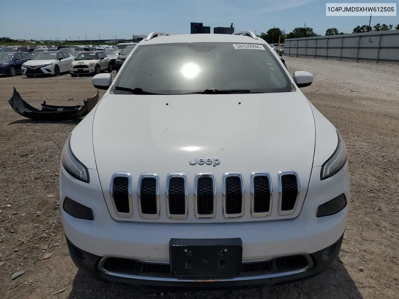 1C4PJMDSXHW612505 2017 Jeep Cherokee Limited